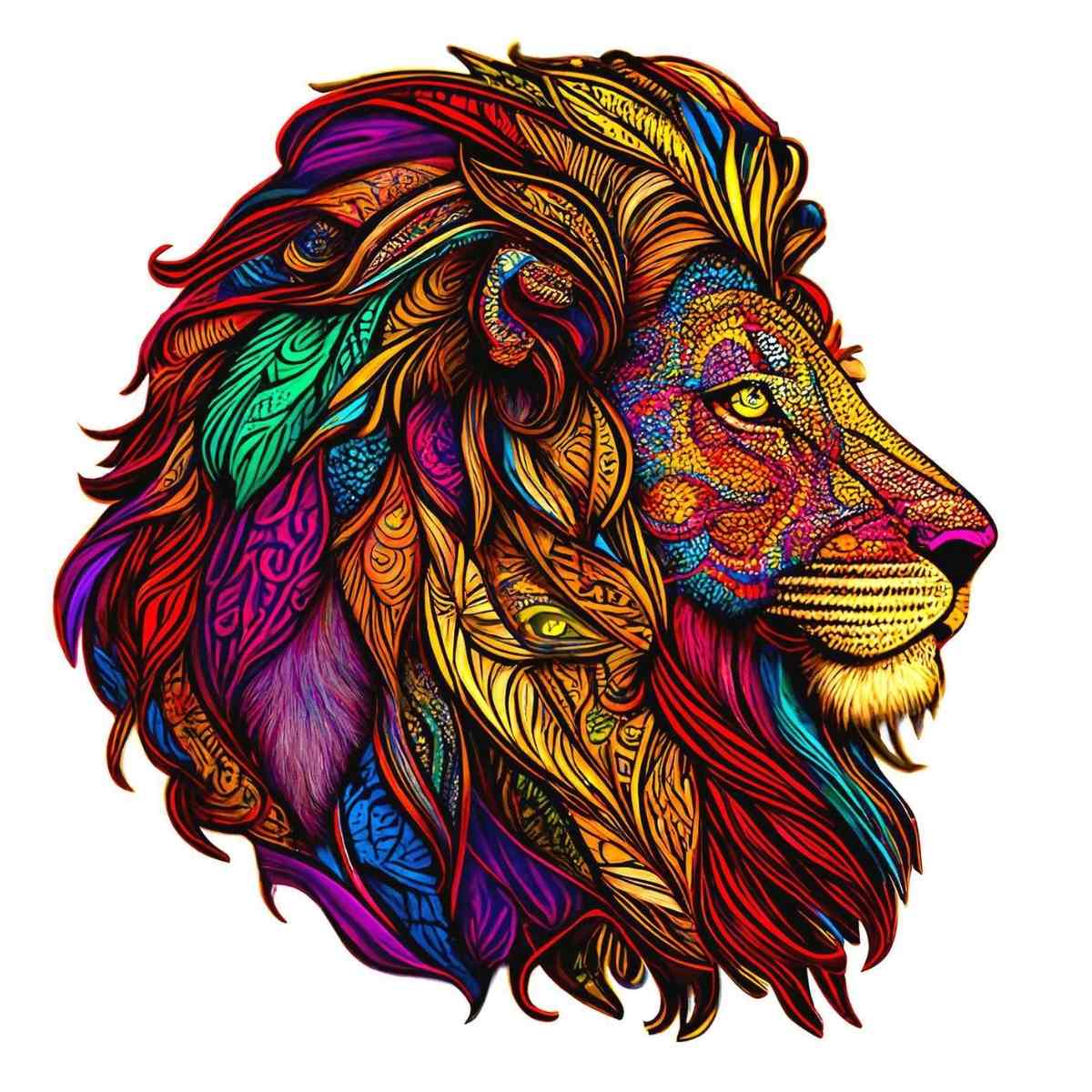 Animal Jigsaw Puzzle > Wooden Jigsaw Puzzle > Jigsaw Puzzle A5 Majestic Lion - Jigsaw Puzzle