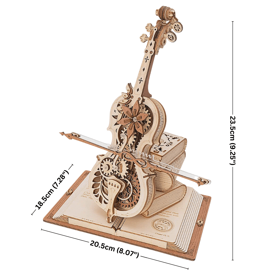 3D Holzpuzzle Magische Cello-Spieluhr Magische Cello-Spieluhr 3D-Holzpuzzle
