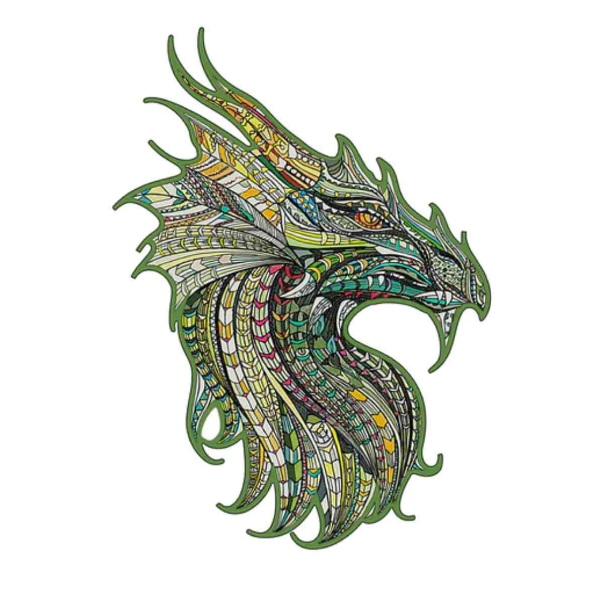 A5 Green Dragon - Jigsaw Puzzle