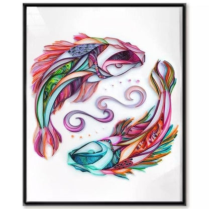 Quilling Art Filigree Painting Kit - Double Fish