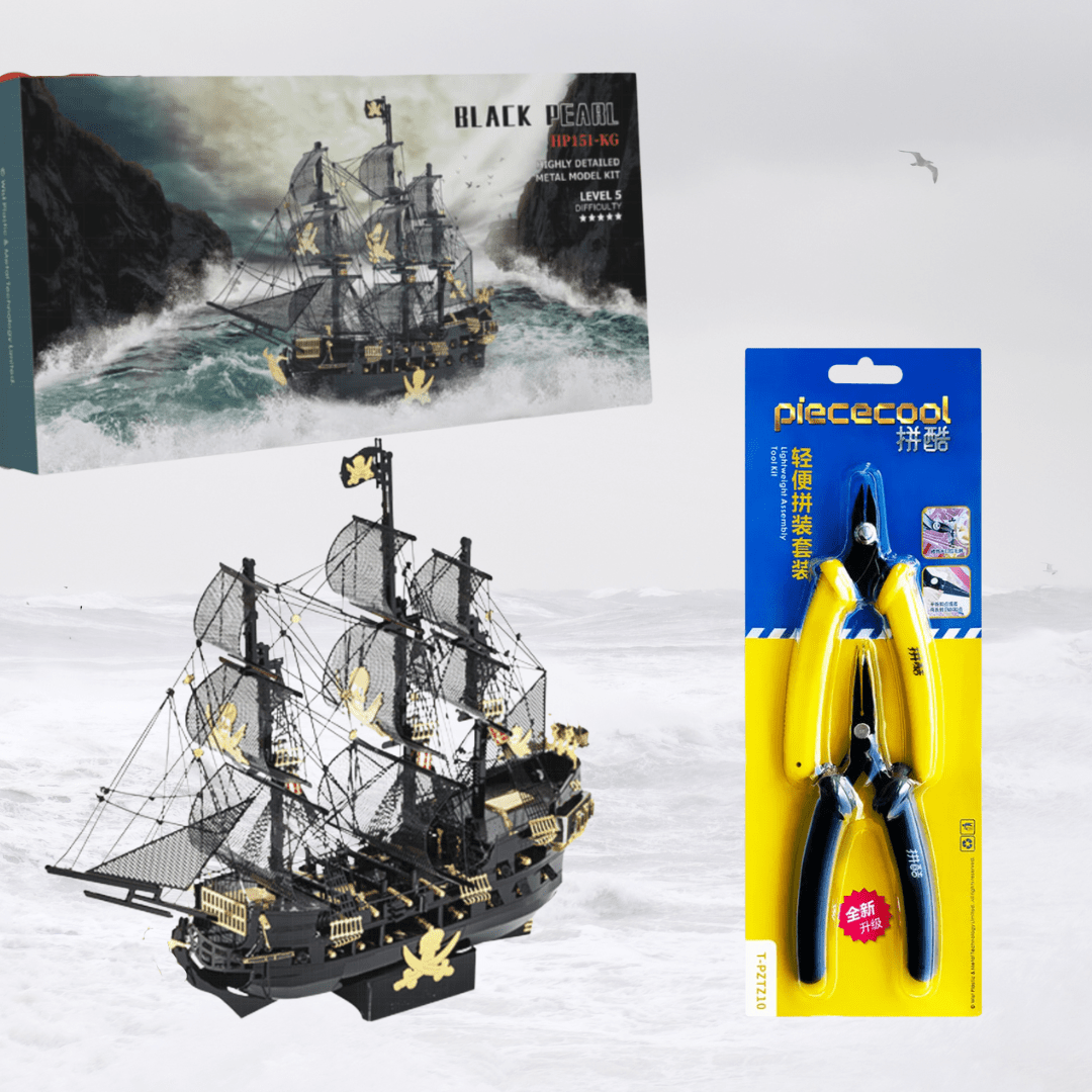 Black Pearl Pirate Ship + Needle Nose Pliers Black Pearl Pirate Ship 3D Watercraft Model