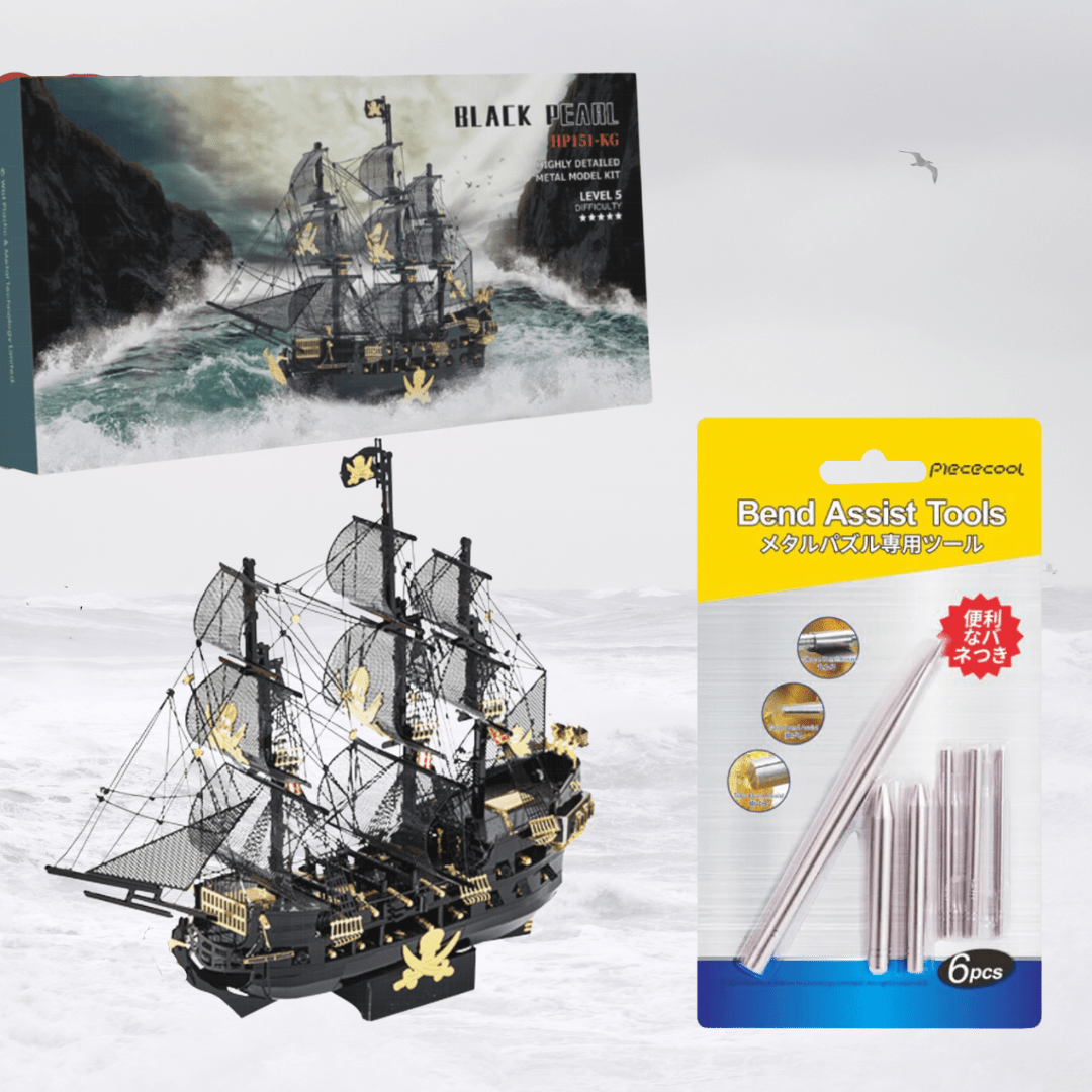 Black Pearl Pirate Ship + Bend Assist Tools Black Pearl Pirate Ship 3D Watercraft Model