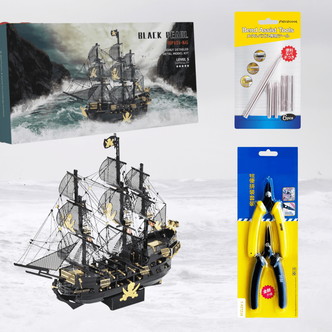 Black Pearl Pirate Ship + Needle Nose Pliers + Bend Assist Tools Black Pearl Pirate Ship 3D Watercraft Model