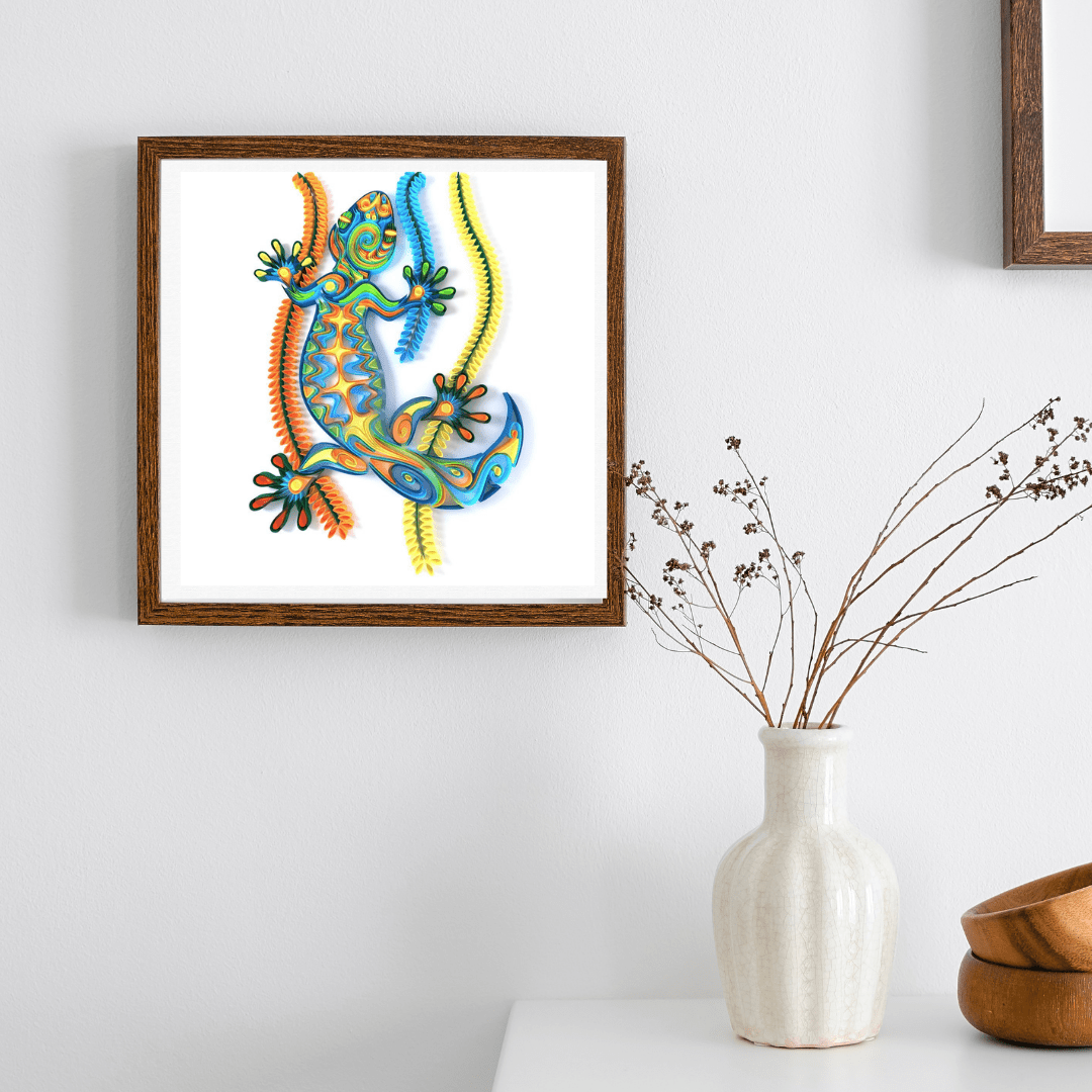 Quilling Art Filigree Painting Kit - Gecko