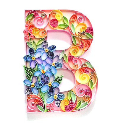 Quilling Art S – 20x25 cm (8x10 inches) / A Filigree Painting Kit - Letters