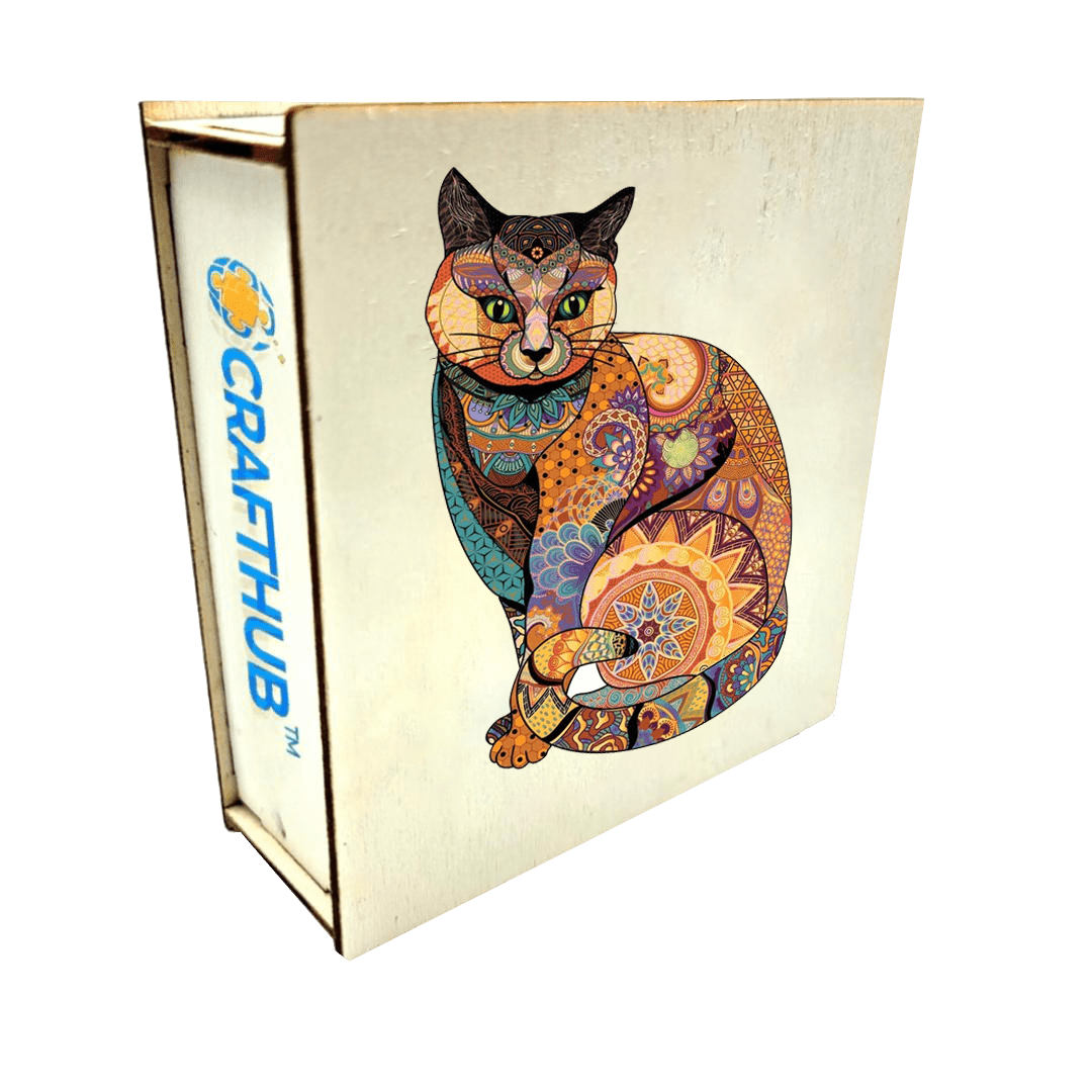 Cat Inspired By Klimt - Wooden Jigsaw Puzzle