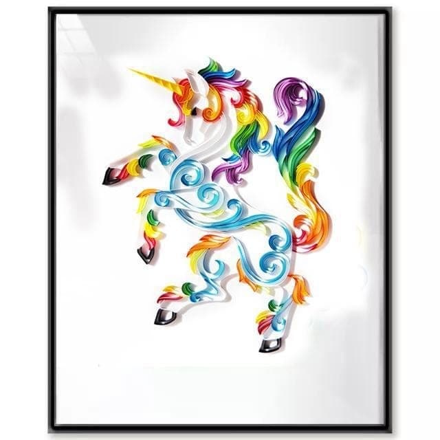 Quilling Art Filigree Painting Kit - Unicorn