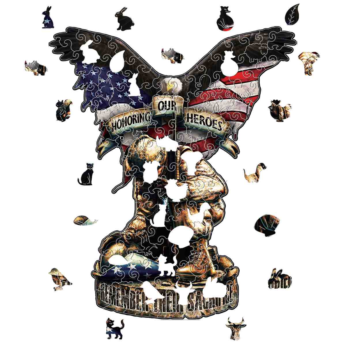 Honoring Our Heroes - Wooden Jigsaw Puzzle