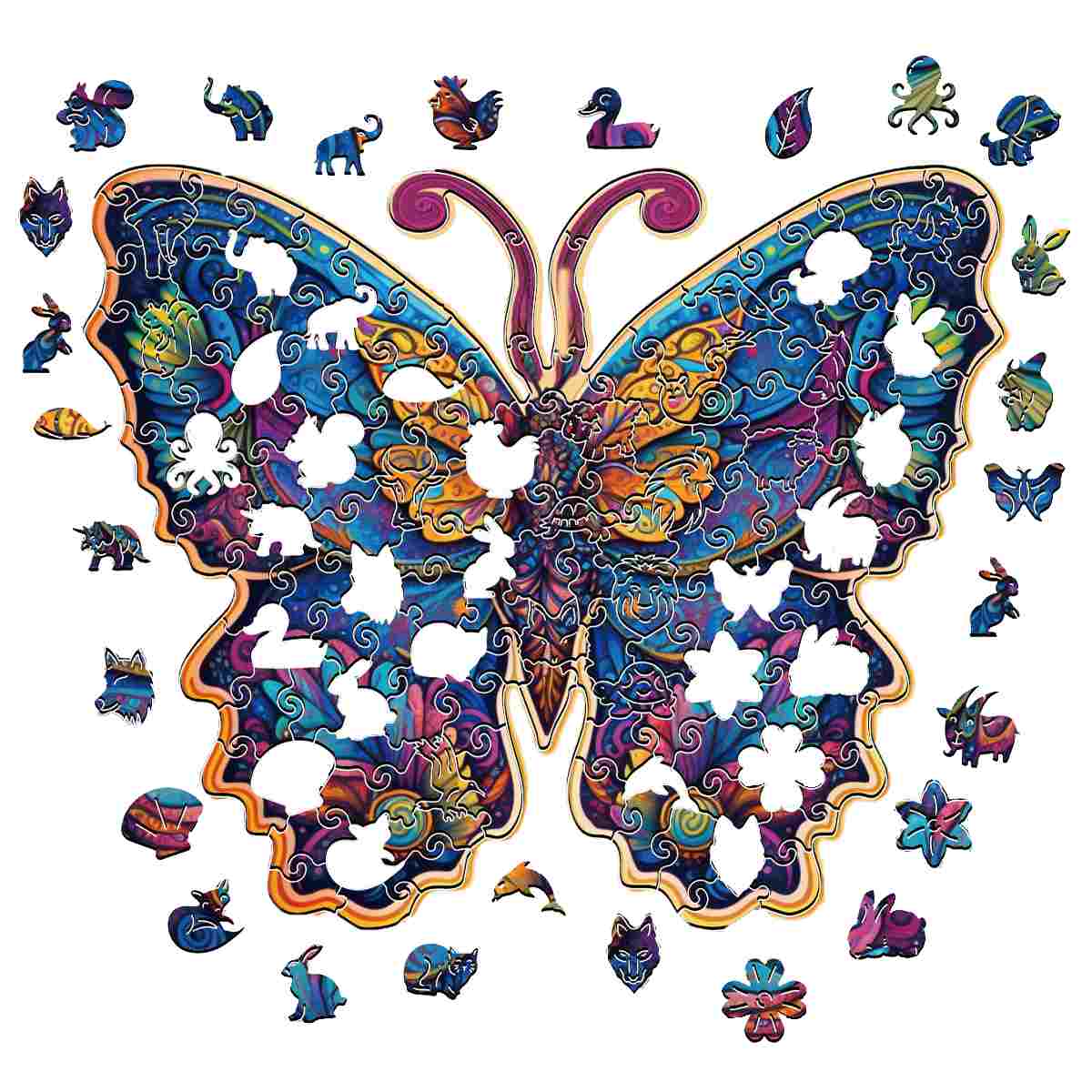 Animal Jigsaw Puzzle > Wooden Jigsaw Puzzle > Jigsaw Puzzle Galaxy Butterfly - Jigsaw Puzzle