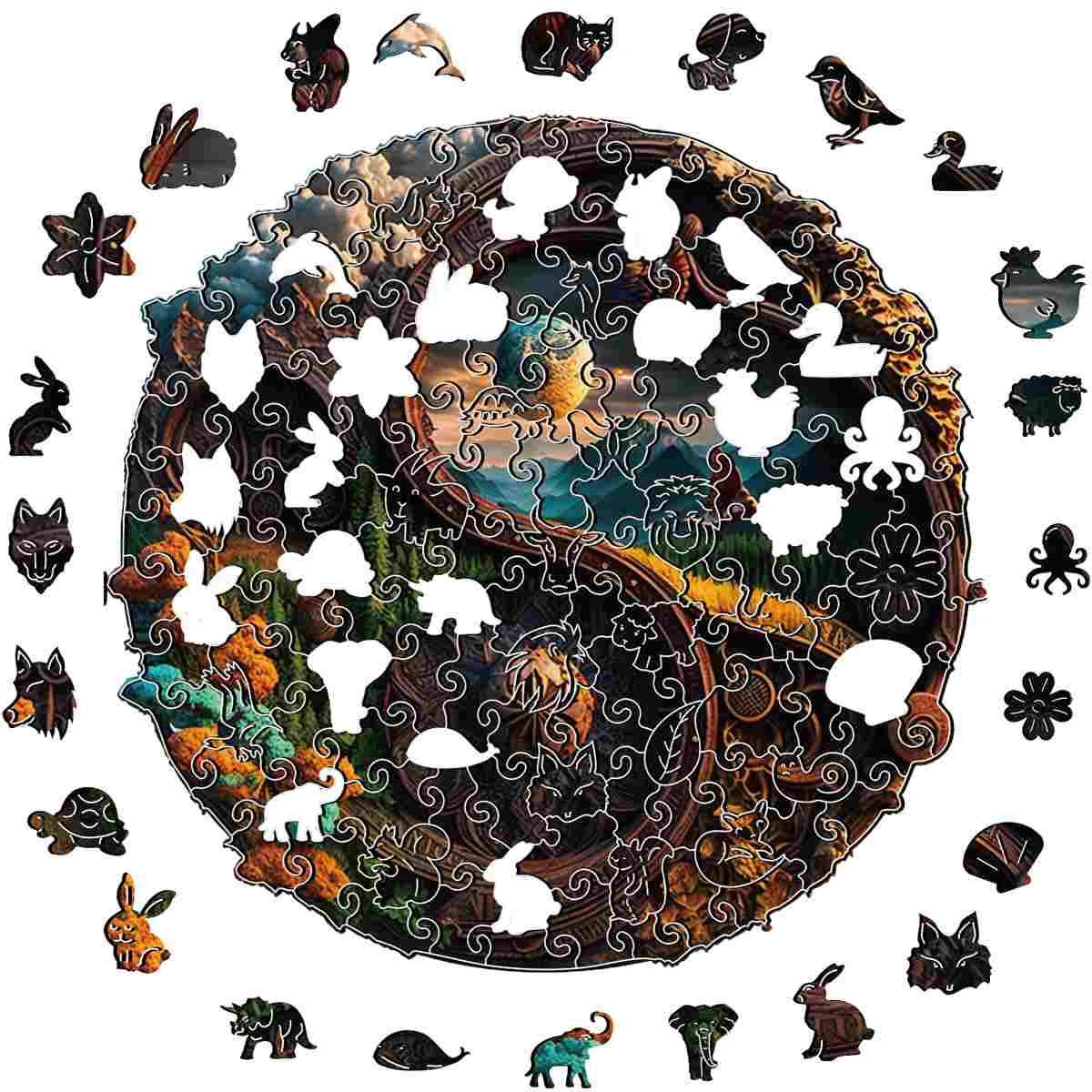 Animal Jigsaw Puzzle > Wooden Jigsaw Puzzle > Jigsaw Puzzle Heaven Yin Yang - Jigsaw Puzzle